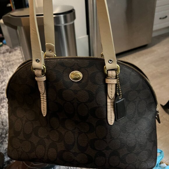 Coach handbag,  Peyton Cora Brown F26184  Great Condition refurbished - Picture 1 of 8